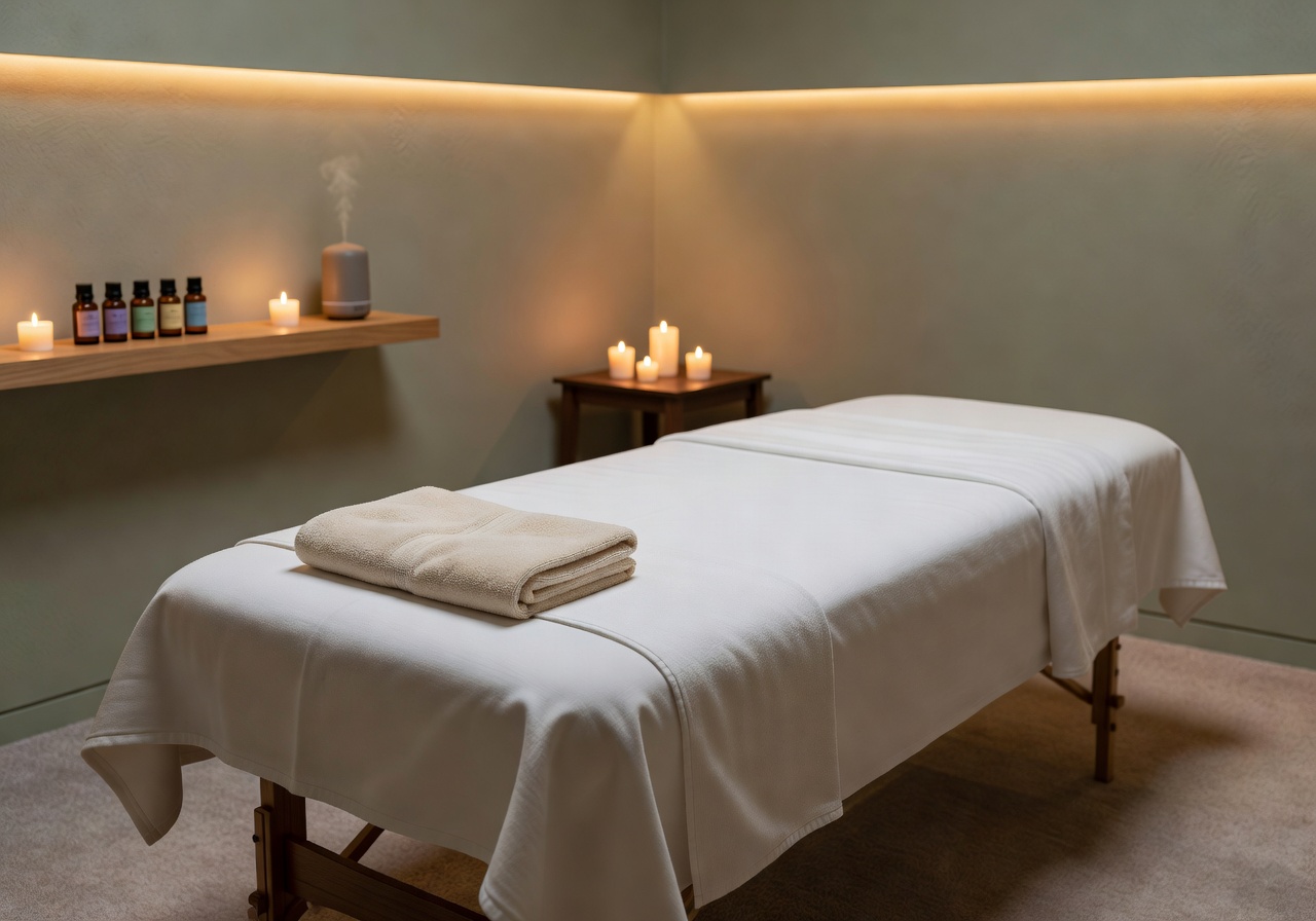 Massage therapy room